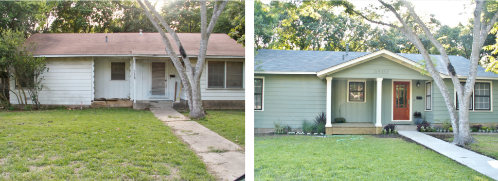Remodeling homes is one of our greatest joys.  Here the before and after of a Central Austin home rehab by A Life More Beautiful.