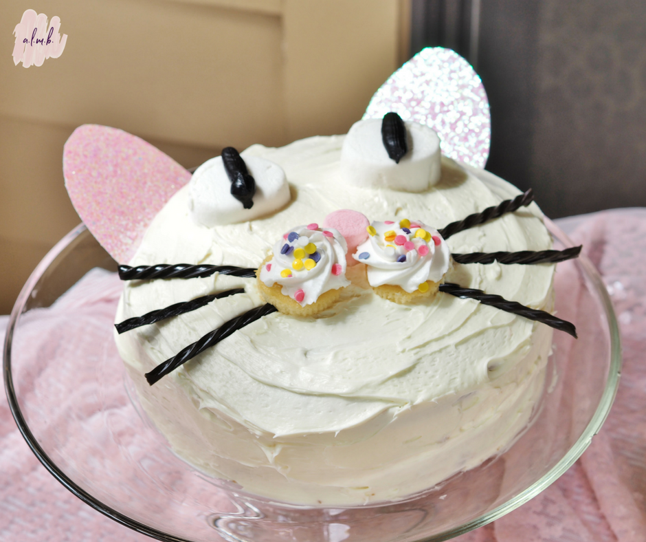 Homemade pretty kitty birthday cake | A Life More Beautiful