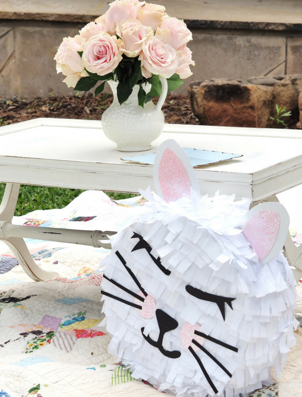The homemade pretty kitty pinata was both pretty and functional. | A Life More Beautiful