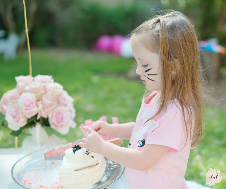 My daughter decided to take the cake serving into her own hands. | A Life More Beautiful