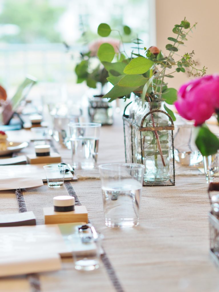 The table setting at modern calligraphy was magical.