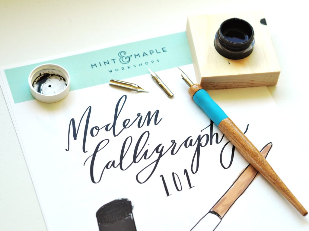 Modern Calligraphy class with Mint & Maple