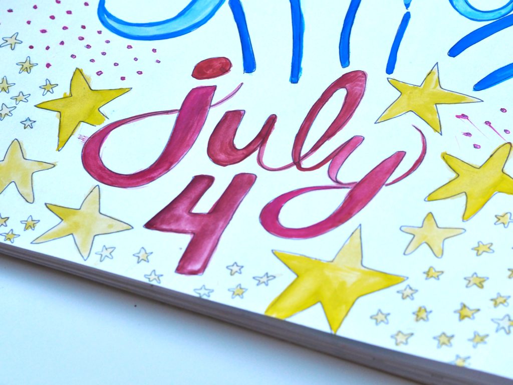 4th of July art journal (ALMB)