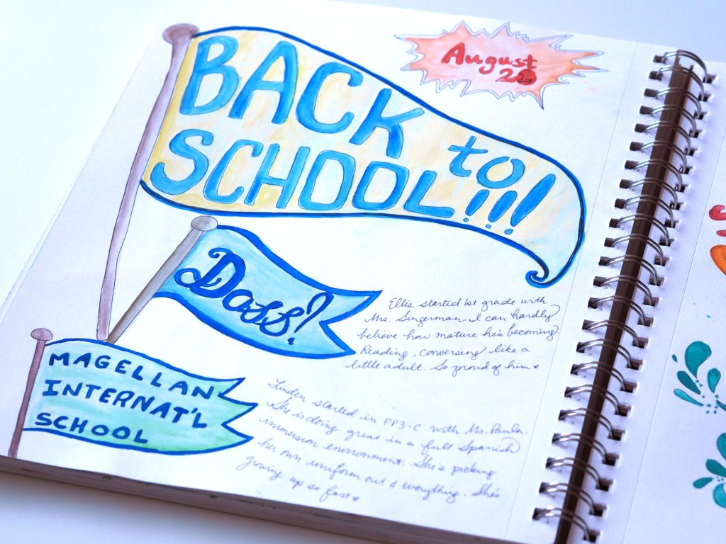 Finally, back to school art journal