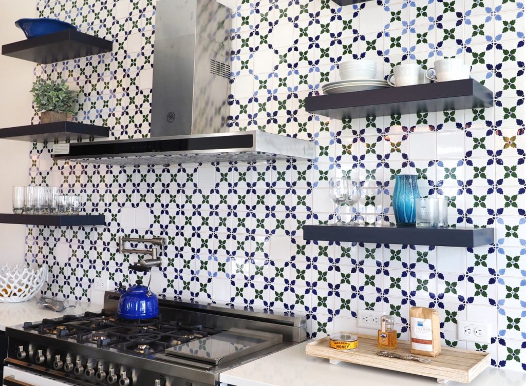 Patterned tile and open shelving are all the rage in today's kitchens | ALMB